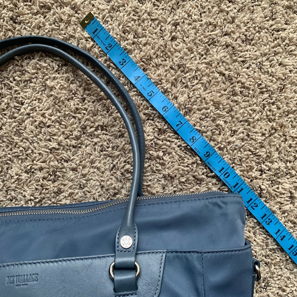 MZ WALLACE Mayfair Beaford Moonstone Blue Tote Multiple Pockets & Zipper Used - Picture 14 of 17